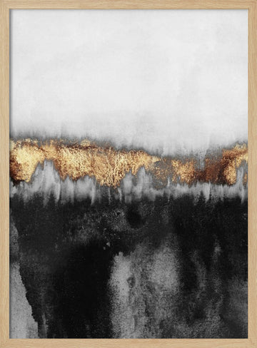 Liquid Gold Divide | Poster - Wood Frame Interior