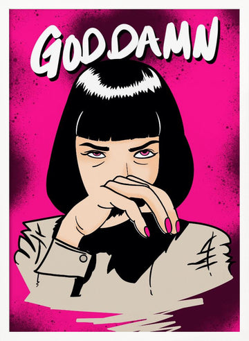 Sassy Pop Art Woman | Poster - White Frame Interior