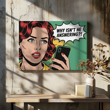 Frustrated Pop Art Call | Canvas - Room Interior 2
