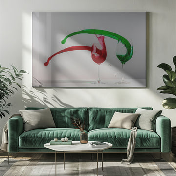 Vibrant Wine Splash | Poster - Room Interior 1