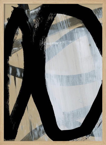 Bold Abstract Strokes | Poster - Wood Frame Interior