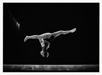 Dynamic Balance Beam Split | Poster - White Frame Interior