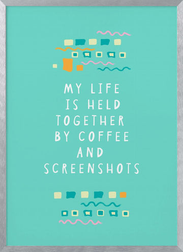 Held Together By Coffee Screenshots | Poster - Silver Frame Interior