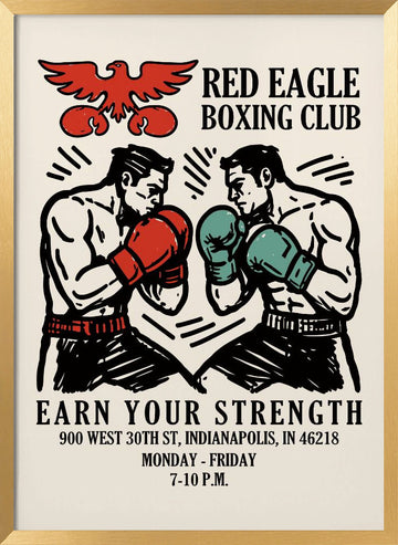 Classic Boxing Club | Poster - Gold Frame Interior