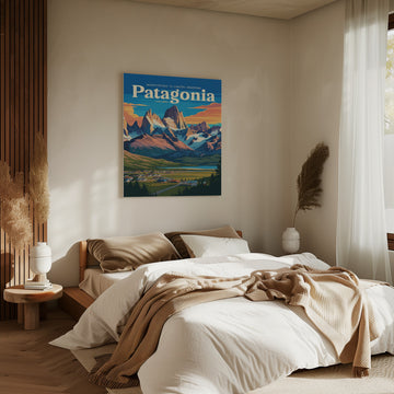 El Chaltén Valley Glow | Canvas - Room Interior 2