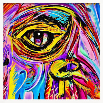 Vibrant Abstract Eye | Poster - White Frame Interior