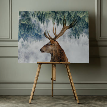 The Deer and the woods | Canvas - Room Interior 1