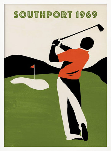 Southport Golf 1969 | Poster - White Frame Interior