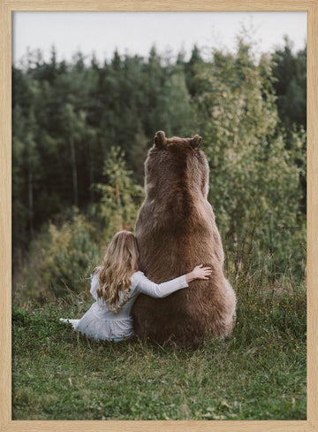 Peaceful Forest Embrace | Poster - Wood Frame Interior