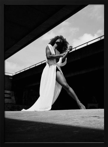 Graceful Urban Pose | Poster - Black Metal Frame Interior