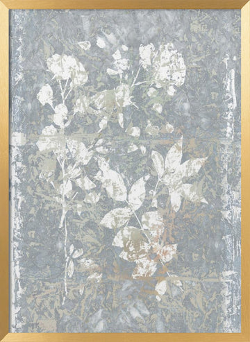 Abstract Grey Botanicals | Poster - Gold Frame Interior