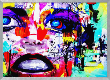 Vibrant Urban Portrait | Poster - Silver Frame Interior