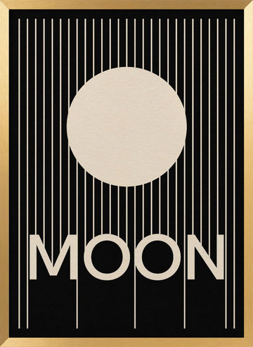 Moon | Poster - Gold Frame Interior