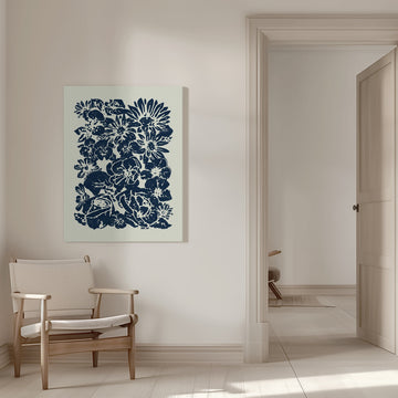 Indigo Floral Arrangement | Canvas - Room Interior 1
