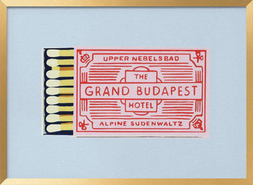 Charming Vintage Matchbox | Poster - Gold Frame Interior