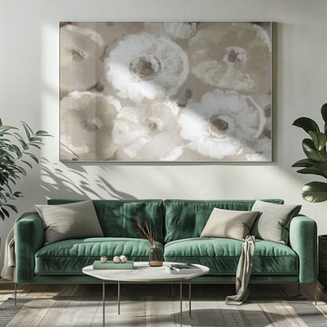 All Over White Flowers | Poster - Room Interior 1