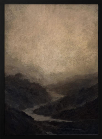 Highland River | Poster - Black Metal Frame Interior