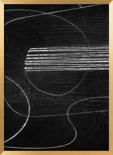 Black 2 | Poster - Gold Frame Interior