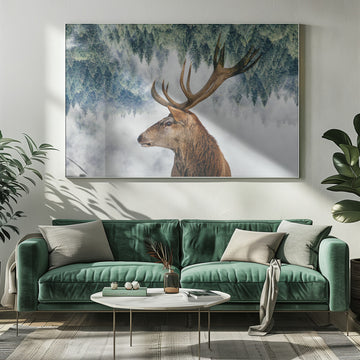 The Deer and the woods | Poster - Room Interior 1