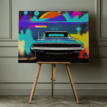 Classic Car Pop Art | Canvas - Room Interior 1