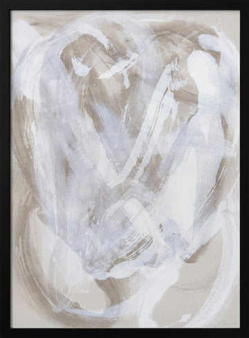 Abstract Brush Strokes 146 | Poster - Black Metal Frame Interior