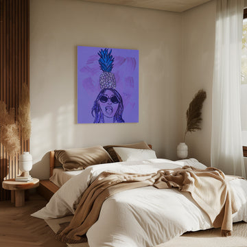 Pineapple Cool Girl | Canvas - Room Interior 2