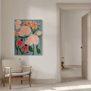 Colorful Abstract Garden | Canvas - Room Interior 1