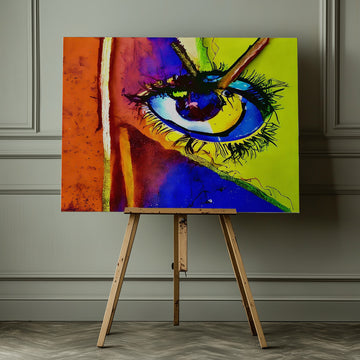 Vibrant Abstract Eye | Canvas - Room Interior 1