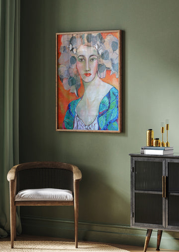 Vibrant Leaf Woman | Poster - Room Interior 2