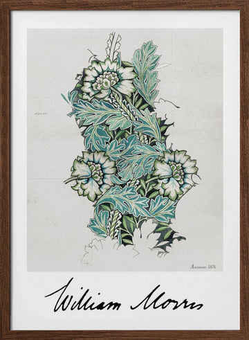 Anemone | Poster - Walnut Frame Interior