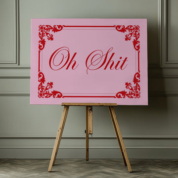 Elegant Oh Shit Script | Canvas - Room Interior 1