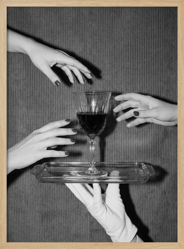 The Wine Is Served | Poster - Wood Frame Interior