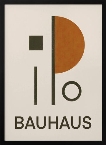Bauhaus Geometric Shapes | Poster - Black Metal Frame Interior