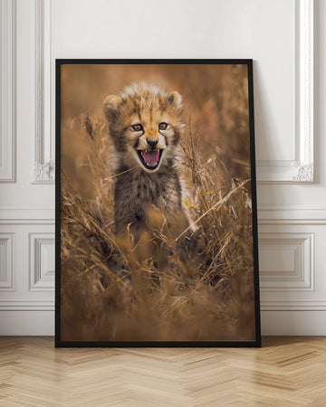 Fierce Cheetah Cub | Poster - Room Interior 1