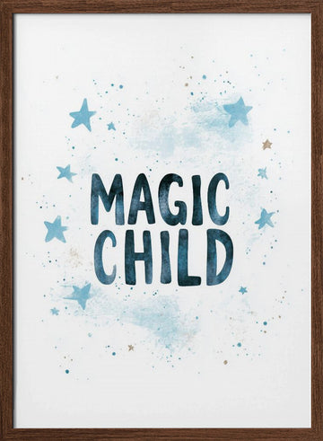 Enchanted Starscape | Poster - Walnut Frame Interior
