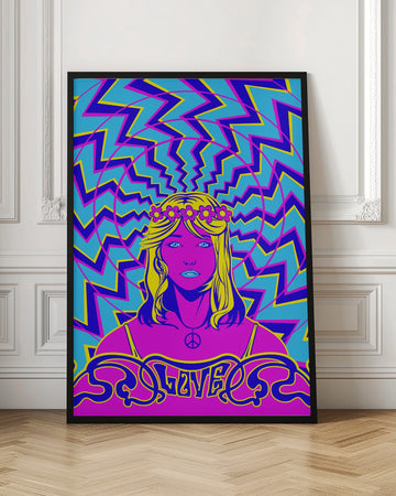 Psychedelic Love Girl | Poster - Room Interior 1
