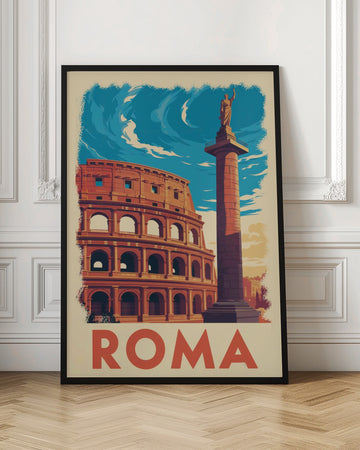 Rome Colosseum Column | Poster - Room Interior 1