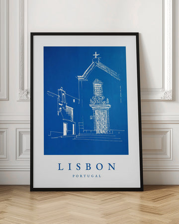 Blue Lisbon Street | Poster - Room Interior 1