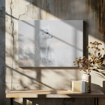 Serene Arctic Fox | Canvas - Room Interior 2