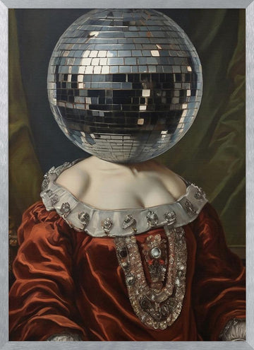 Regal Disco Portrait | Poster - Silver Frame Interior