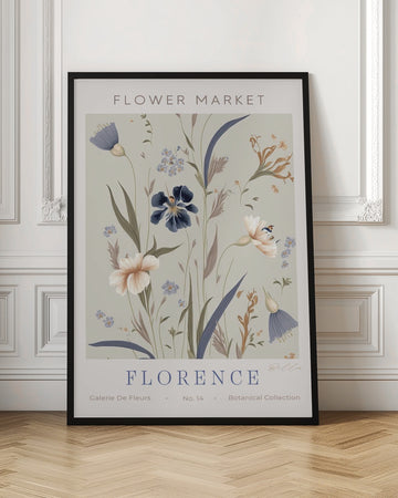 Flower Market Florence | Poster - Room Interior 1