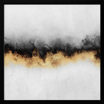 Elegant Abstract Gold | Poster - Black Metal Frame Interior