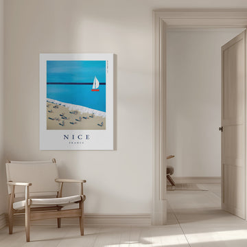 Nice Beach Day Sailboat | Canvas - Room Interior 1