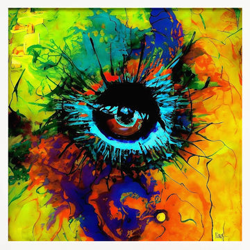 Dynamic Abstract Eye | Poster - White Frame Interior