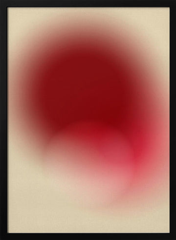 Red Gradient Aura | Poster - Black Metal Frame Interior