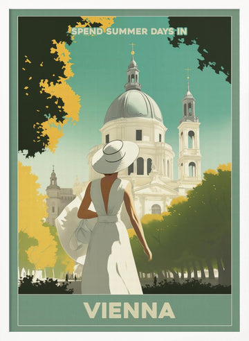 Summer Days in Vienna | Poster - White Frame Interior