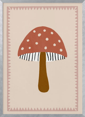 Cute Toadstool | Poster - Silver Frame Interior