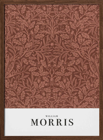 Acorns and oak leaves | Poster - Walnut Frame Interior
