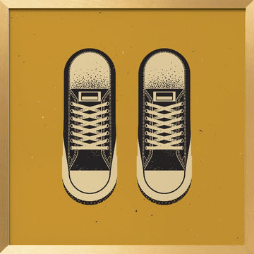 Classic Canvas Sneakers | Poster - Gold Frame Interior
