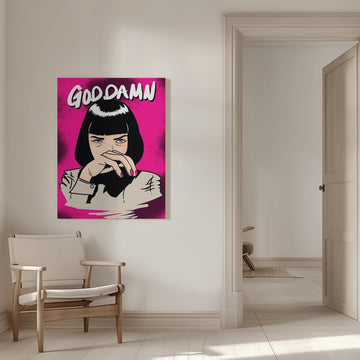 Sassy Pop Art Woman | Canvas - Room Interior 1